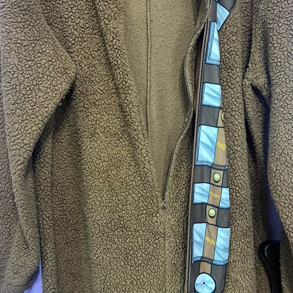 Star Wars hooded jumpsuit adult size L Chewbacca pajamas Halloween costume - Picture 5 of 8